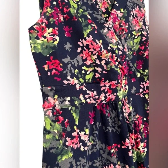 Lands' End Women's Pink and Blue Dress Floral Sleeveless Maxi Dress Sz S - Picture 3 of 11